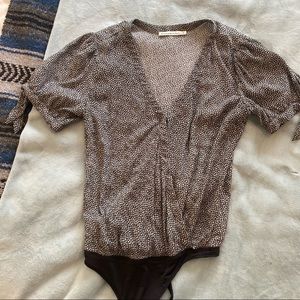 A&F Floral Wrap-front Bodysuit